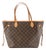 Louis Vuitton Brown Monogram Canvas Leather Neverfull MM Tote Bag For Sale