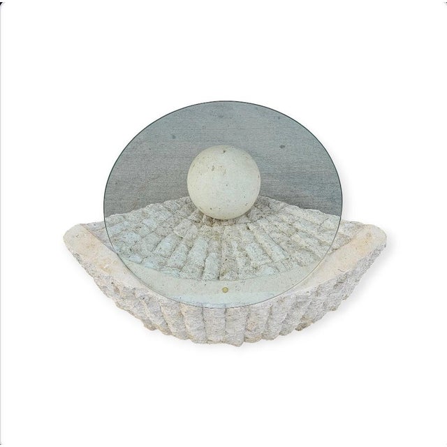 1990s Mid Century Tessellated Stone & Glass Coffee Table For Sale - Image 5 of 12