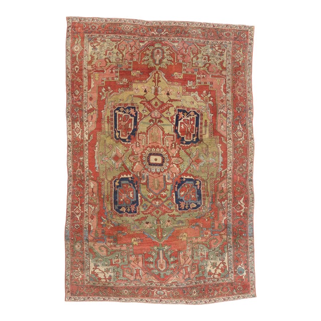 Late 19th Century Persian Serapi Rug, 07'10 X 11'10 For Sale