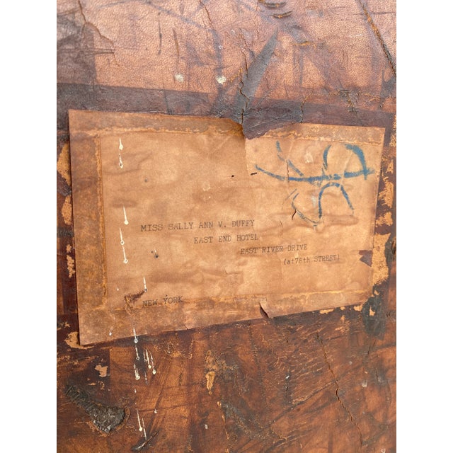 Animal Skin Early 20th Century Nyc East End Hotel Luggage Trunk For Sale - Image 7 of 12
