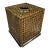 Vintage Rattan Cane Webbing Tissue Box Holder With Stainless Steel Liner Insert For Sale