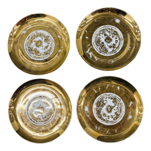 1900s Antique Gilt Plates - Set of 4