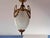 Antique French Louis XVI Style Glass and Bronze Pendant Lamp, 1890s For Sale - Image 4 of 15