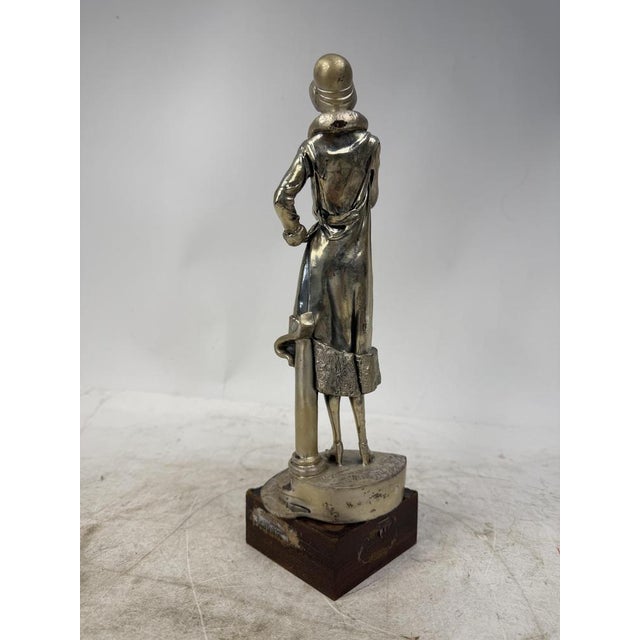 1940s Vintage Silver-Plated Woman Figurine, 1940s For Sale - Image 5 of 8