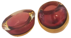 Vintage Murano Glass Bowls by Flavio Poli, 1950s, Set of 2