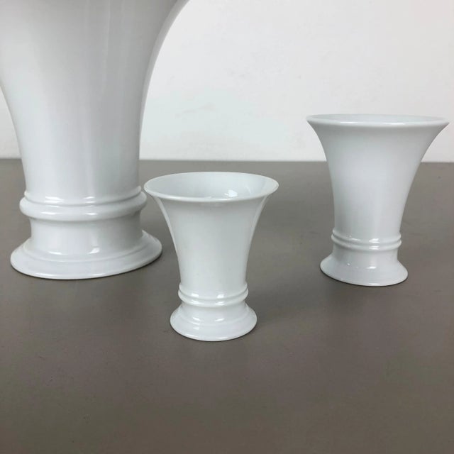 Porcelain Op Art Vase Vase by Fürstenberg Ceramics, Germany, 1970s, Set of 3 For Sale - Image 4 of 18