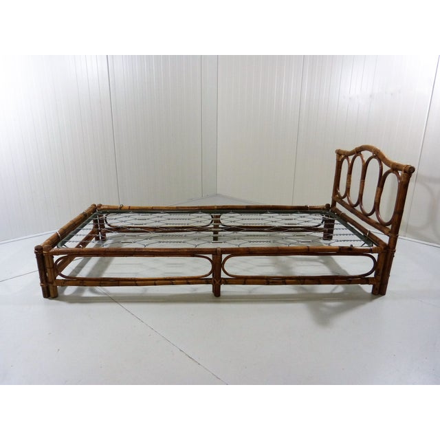 Bamboo and Rattan Bed, 1970s For Sale - Image 6 of 13