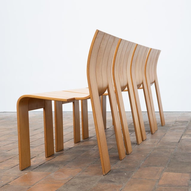 Gijs Bakker Strip Chairs and Dining Table by Gijs Bakker for Castelijn, 1970s, Set of 5 For Sale - Image 4 of 10