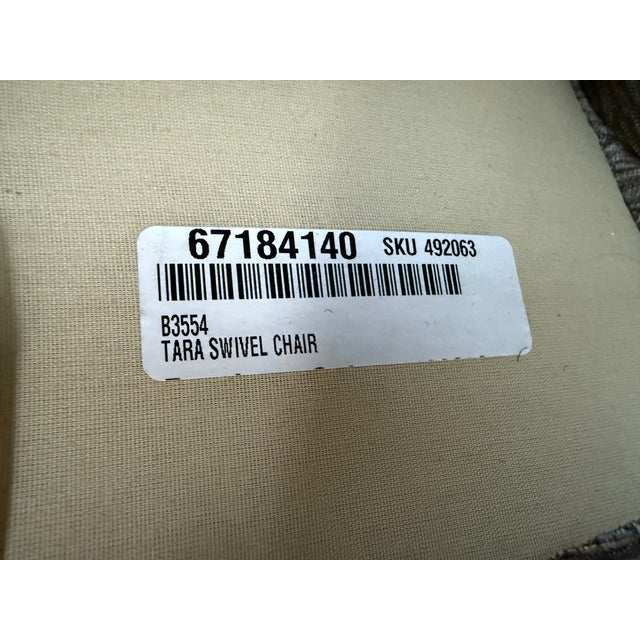 Bernhardt Tara Swivel Arm Chair - A Pair For Sale - Image 13 of 14