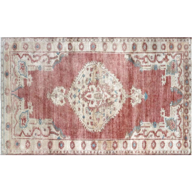 1960s Turkish Oushak Rug For Sale In Los Angeles - Image 6 of 6