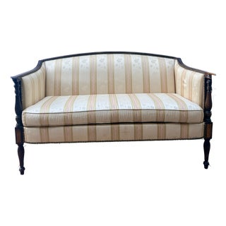 Vintage James River Plantations Federal Style Mahogany Settee by Hickory Chair Co. For Sale