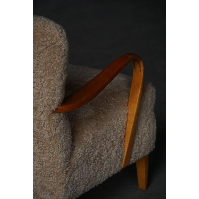 Mid-Century Modern Swedish Lounge Chairs in Birch and Lambswool, 1960s, Set of 2 For Sale - Image 17 of 18