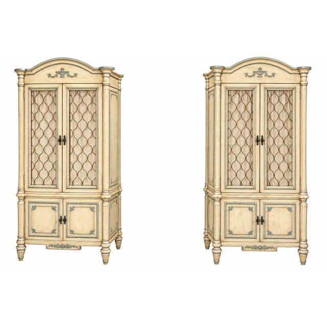 storage chifforobe wardrobes dressers cabinets connected by a two-drawer wooden desk/dressing Vanity table Beautiful set!...