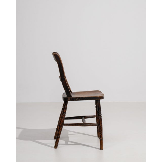 19th Century 19th Century France Brown Wood Lounge Chair For Sale - Image 5 of 10