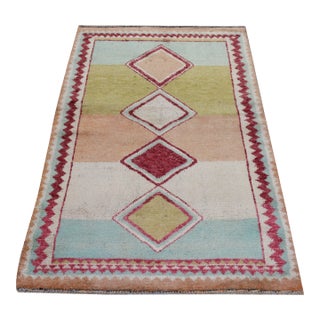 Vintage Gabbeh Professional Hand Knotted Rug, 3x5 For Sale