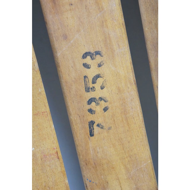 Mid Century Royal Racer Oak & Metal Sled Flexible Flyer Style Snow Sleigh For Sale - Image 17 of 18