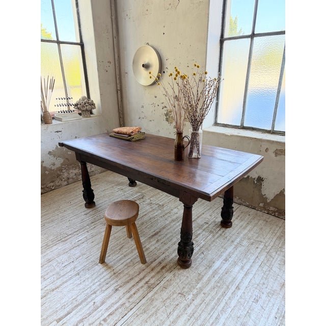 Antique Castle Table in Carved Oak, 1890s For Sale - Image 14 of 18