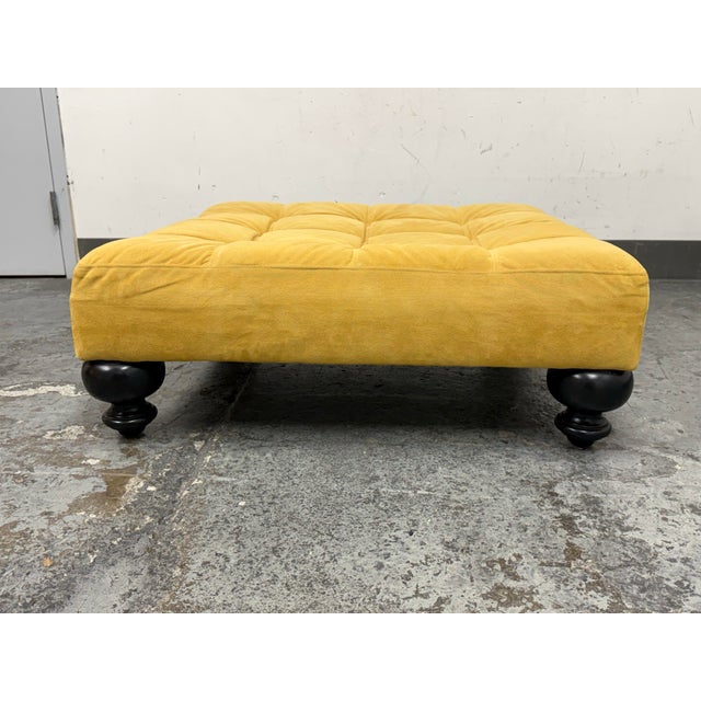 West Elm West Elm Tufted Essex Ottoman For Sale - Image 4 of 12