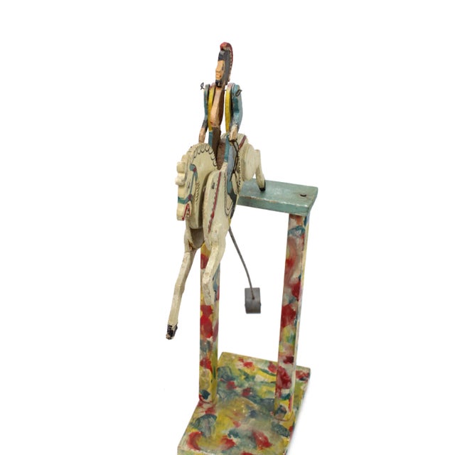 Vintage Folk Art Kinetic Balance Sculpture of Soldier Riding Horse For Sale - Image 9 of 9