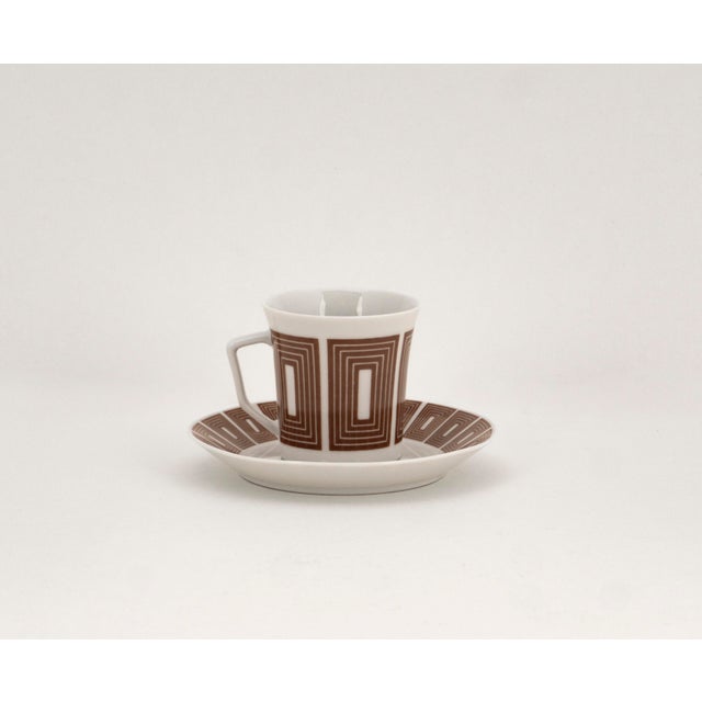 1960s Mid-Century Modern Porcelain Coffee Cup by Fürstenberg, 1960s, Set of 2 For Sale - Image 5 of 9