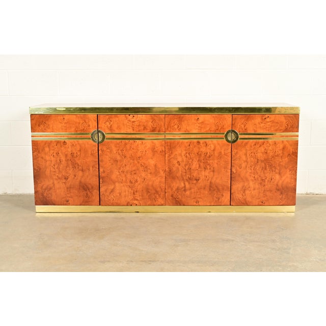 A gorgeous Mid-Century Modern Hollywood Regency sideboard, credenza, or bar cabinet. By Pierre Cardin Italy, 1970s...