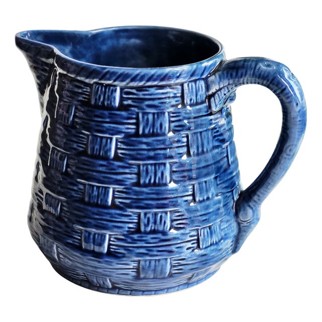 Glazed Ceramic Pitcher from Sarreguemines, 1960s For Sale