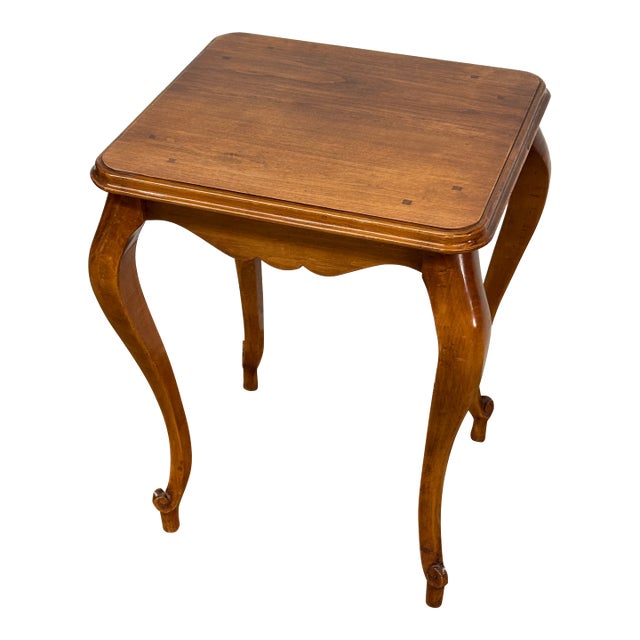 French Country Pine Wood Side Table For Sale