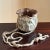 Vintage Artisan-Crafted Stoneware Hanging Planter For Sale - Image 11 of 12