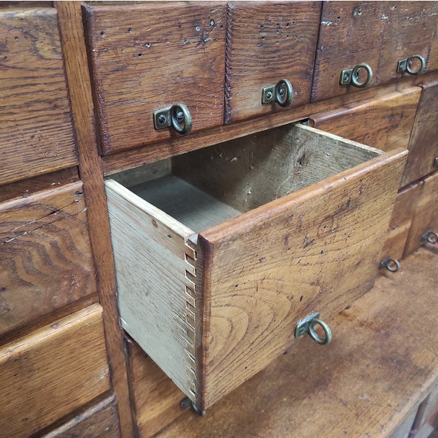 Large Wooden Apothecary Cabinet For Sale - Image 11 of 15