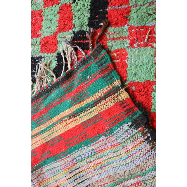 Green Moroccan Handwoven Rug - 5'0" X 9'5" Ft For Sale - Image 8 of 9