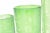 Vintage Frosted and Etched Numbered Light Green Glass Vases Graduated Sizes Set of 3 For Sale - Image 4 of 11