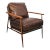 Chestnut Leather Accent Chair For Sale