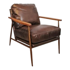 Chestnut Leather Accent Chair