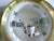 Vintage Limburg sconce or ceiling light, to be embedded, circular casing with a brass frame, opaline glass insert, the...