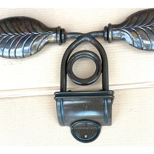 Vintage French Brass Wall Lamp, 1930s For Sale - Image 4 of 10