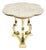 Vintage Hollywood Regency Marble Top Pedestal Side Table 26.75" For Sale