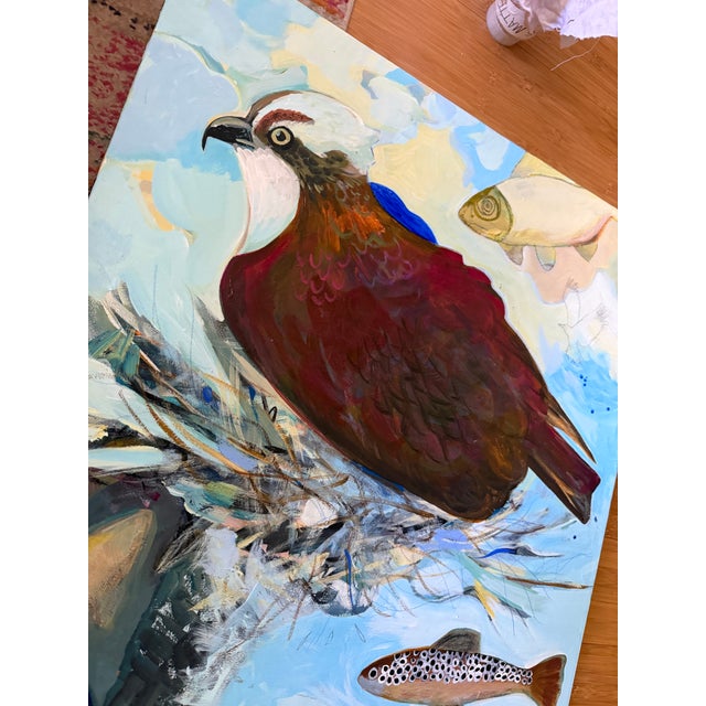 2020s “Dinner Coming” an Osprey Painting by LWren Walraven For Sale - Image 5 of 10