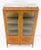Double Glass Doors French Inlayed Marble Top Curio Cabinet Book Case For Sale - Image 6 of 12