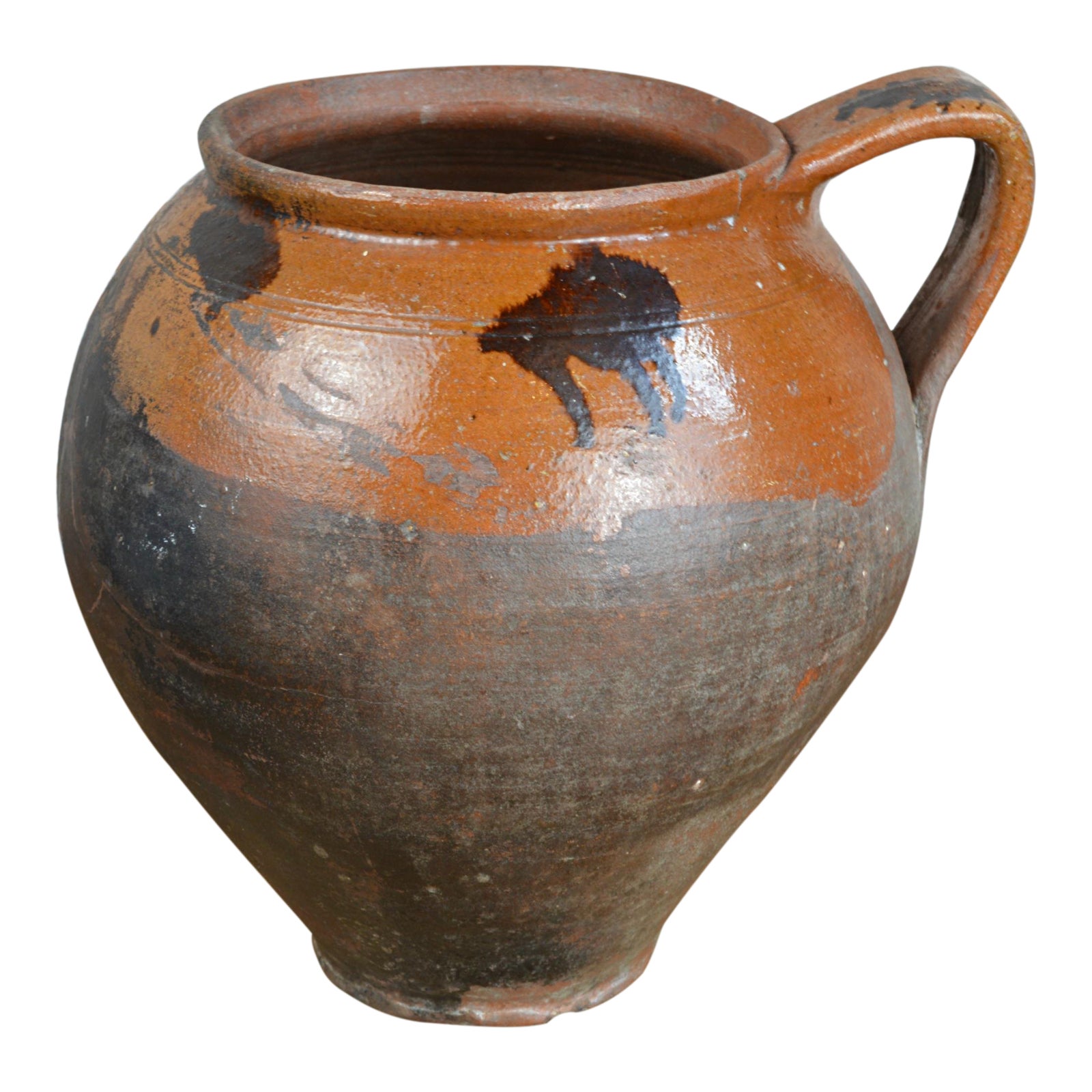 19th Century Italian Orange Glazed Terra Cotta Jar Chairish