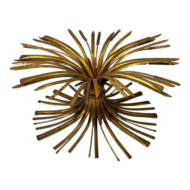 Hollywood Regency Sheaf of Wheat Cocktail Table Base For Sale