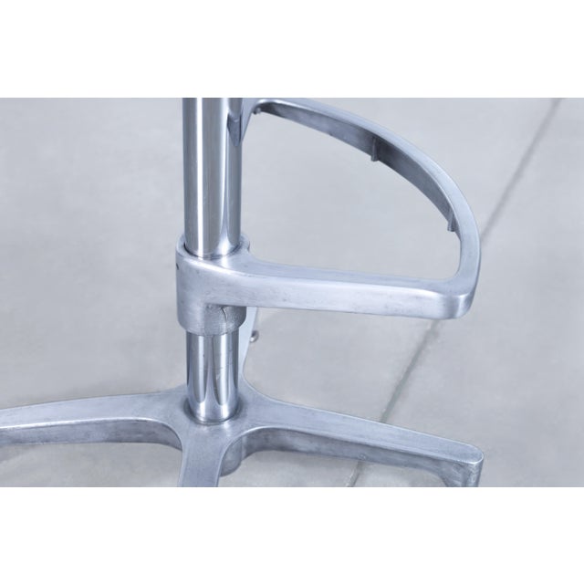 Vintage Walnut and Aluminum Bar Stools For Sale - Image 10 of 12