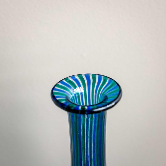 Blue-Green Venini Carafe, Italy 1979 For Sale - Image 10 of 18