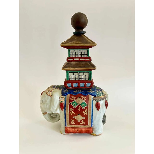 Mid 20th Century Vintage Pagoda Elephant For Sale - Image 5 of 7