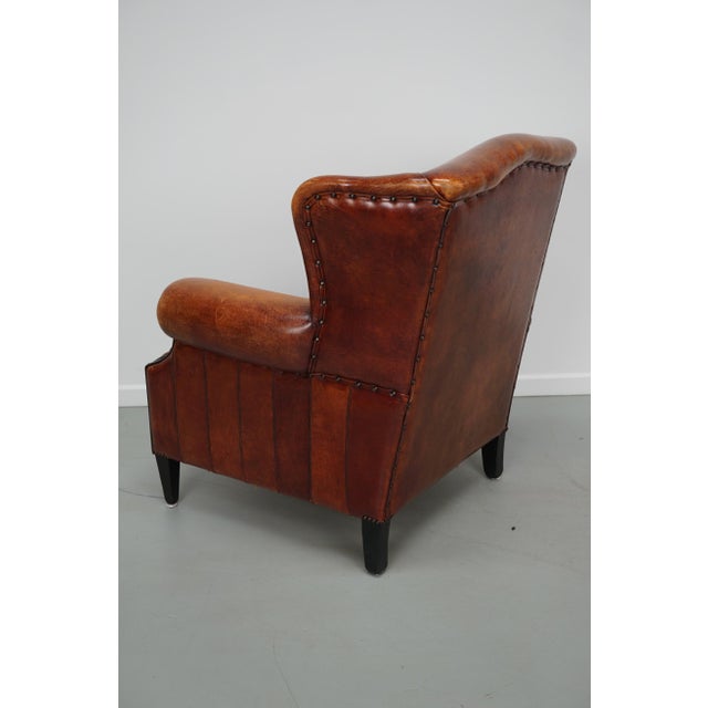 Vintage Dutch Club Chair in Cognac Leather, 1970s For Sale - Image 10 of 18