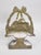 Vintage Painted Cast Iron Floral Basket Doorstop With Bow For Sale - Image 4 of 4