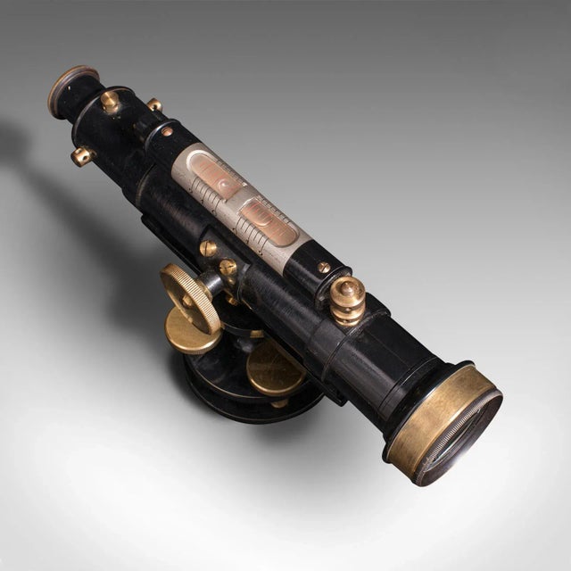 Metal 1950s Vintage Brass Surveyor's Level For Sale - Image 7 of 13