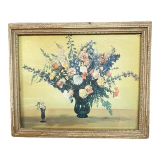 Vintage Wood Mirrored Stationary Box For Sale