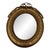 Wood Oval Giltwood Wall Mirror with Crest, Late 19th Century For Sale - Image 7 of 7