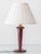 Vintage French Burgundy Leather Table Lamp from Maison Lancel, 1940s For Sale - Image 4 of 13