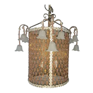 Three Light Beaded Pendant Fixture by Mario Lighting Inc.